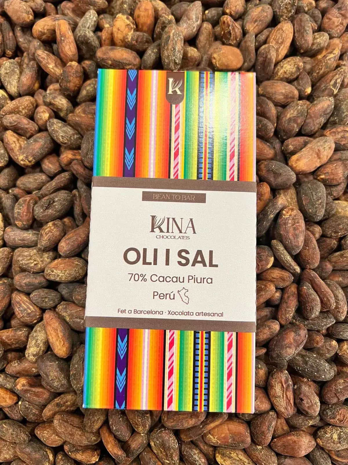 Barra de chocolate con aceite y sal