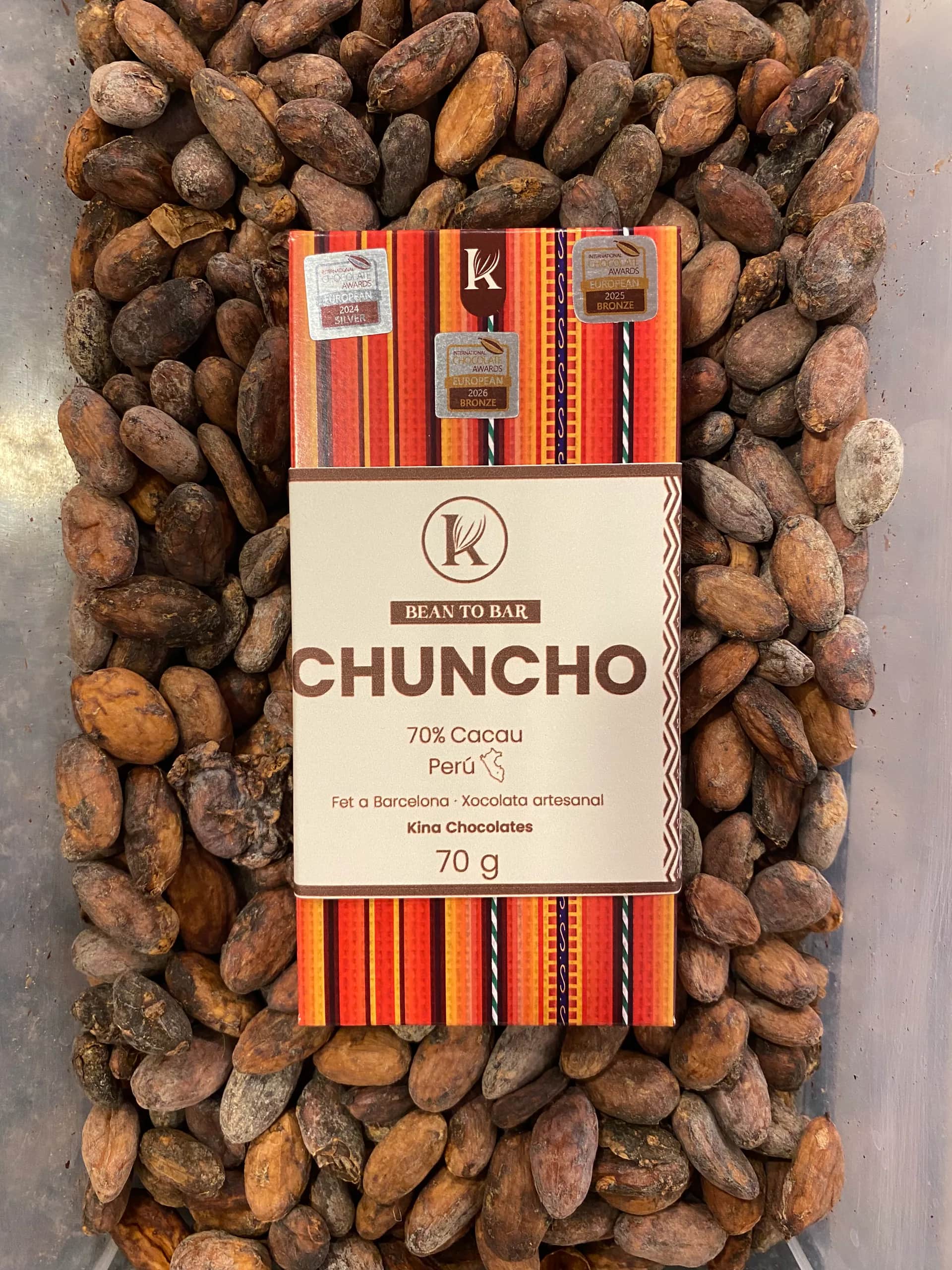 Barra de chocolate 70% Chuncho