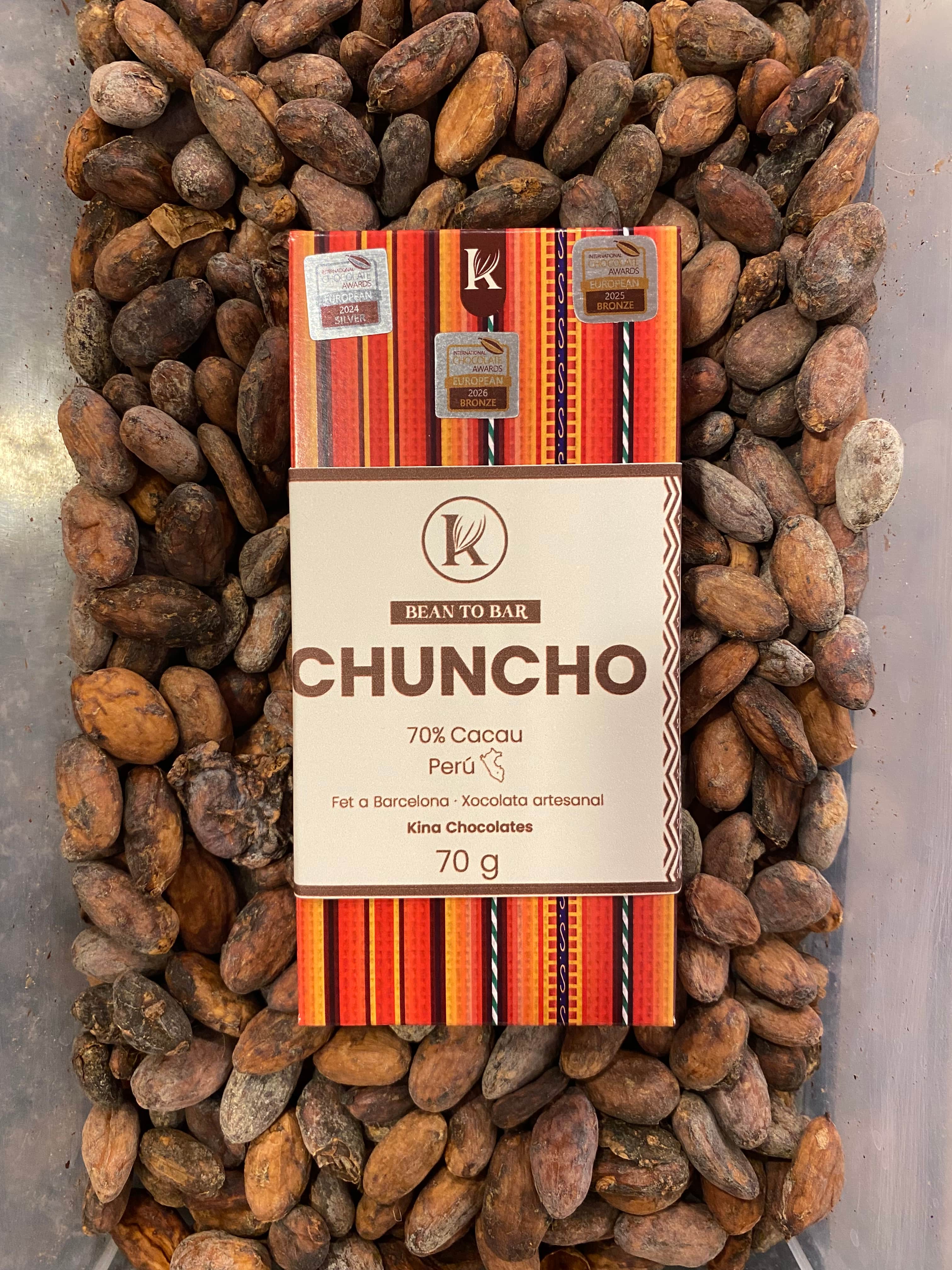 Barra de chocolate 70% Chuncho